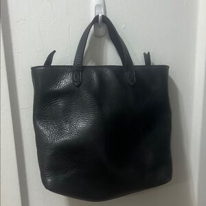 Madewell Black Leather Tote EUC